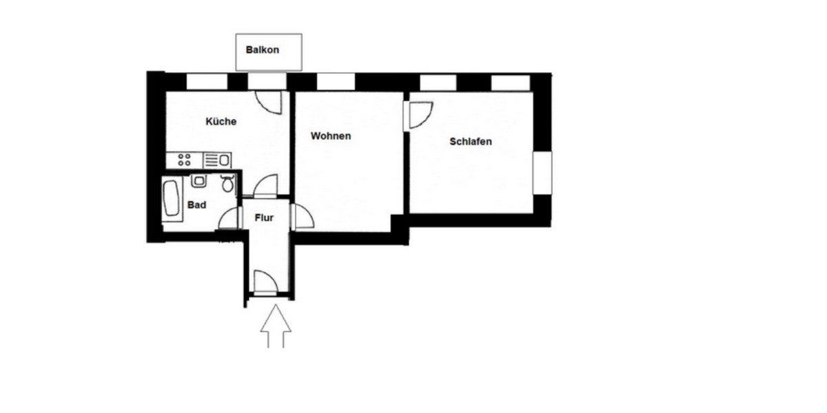 Etagenwohnung Lengenfeld - 2 Zimmer, 62 m&sup2;, 345&euro; | Angebot:17043485