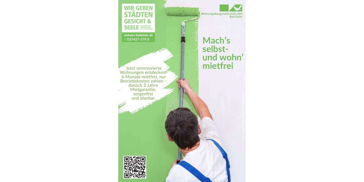 Etagenwohnung Bad Elster Kessel - 3 Zimmer, 56 m&sup2;, 310&euro; | Angebot:24441834