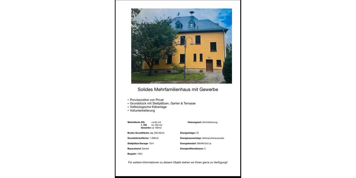 Mehrfamilienhaus, Wohnhaus Crinitzberg - 10 Zimmer, 182 m&sup2;, 375.000&euro; | Angebot:25721283