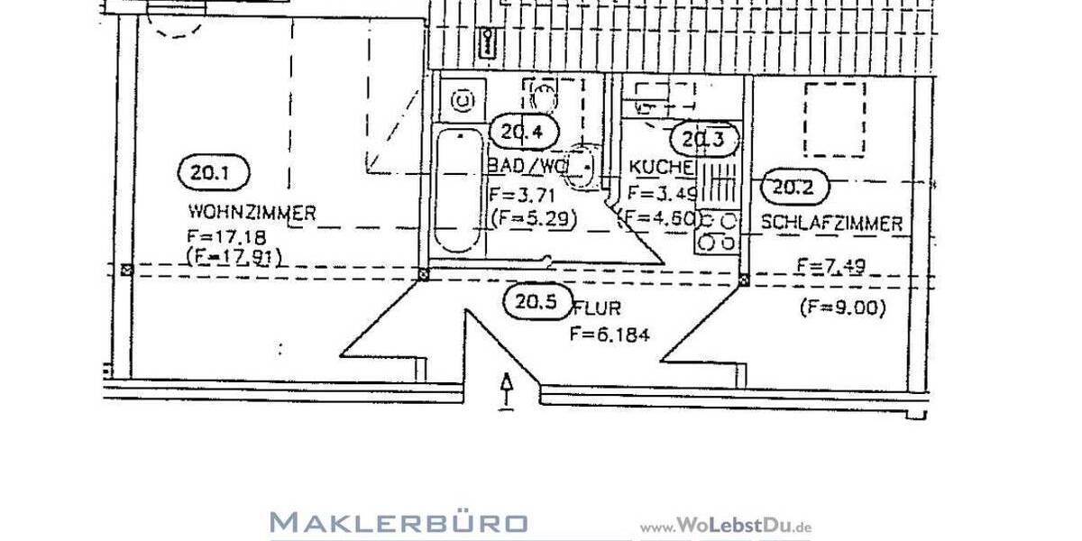 Etagenwohnung Greiz - 2 Zimmer, 36 m&sup2;, 31.000&euro; | Angebot:25678421