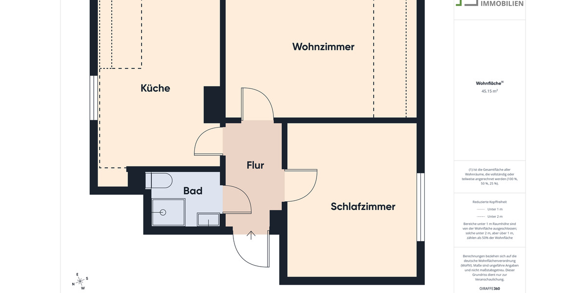 Dachgeschoßwohnung Stützengrün - 2 Zimmer, 45 m&sup2;, 279&euro; | Angebot:25269288