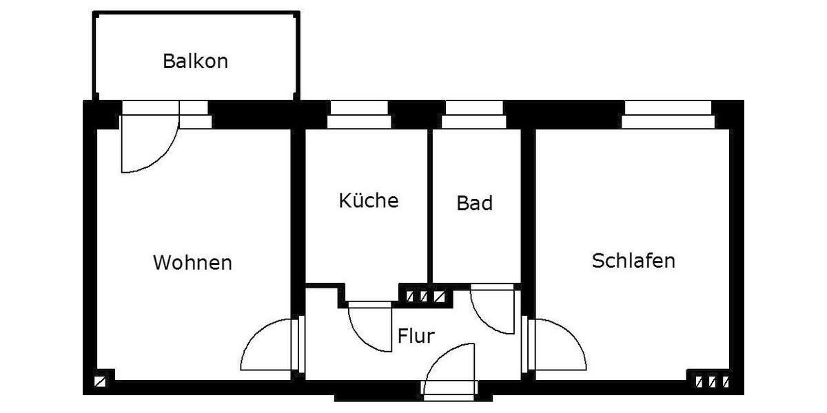 Etagenwohnung Plauen Bahnhofsvorstadt - 2 Zimmer, 44 m&sup2;, 239&euro; | Angebot:26659829