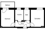 Etagenwohnung Plauen Bahnhofsvorstadt - 2 Zimmer, 44 m&sup2;, 239&euro; | Angebot:26659829