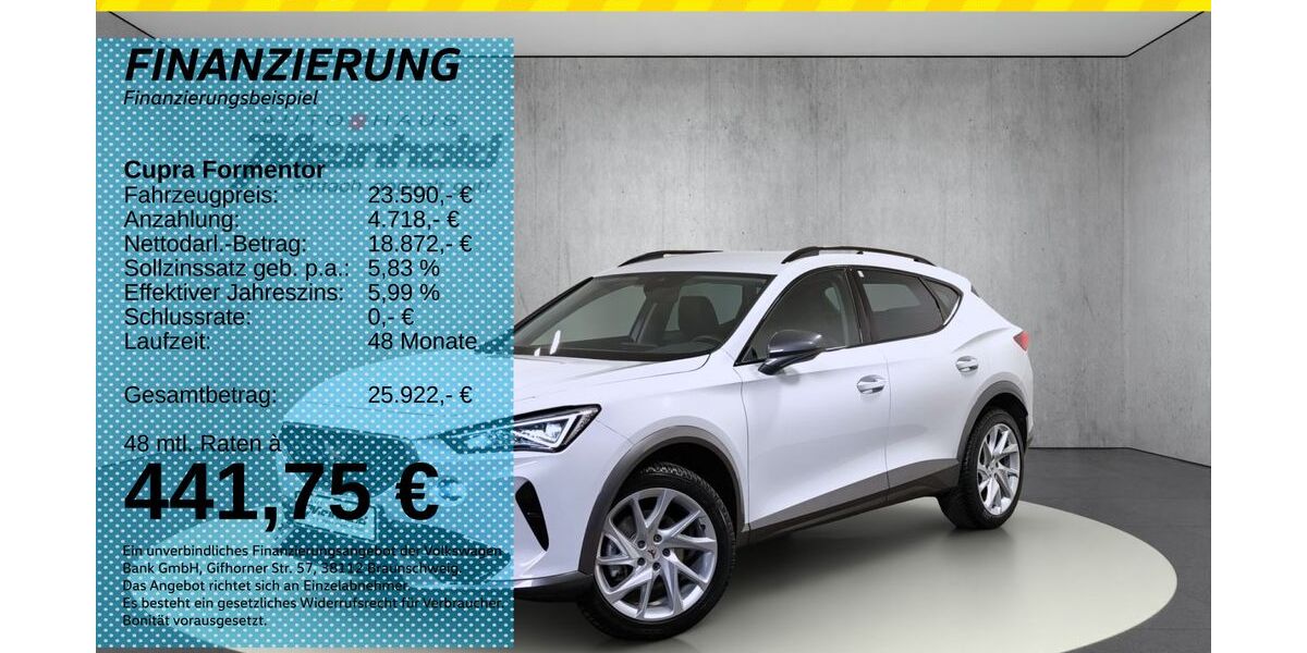 Cupra Formentor 17.600 km 23.590 &euro; Auerbach/Rebesgrün 08209