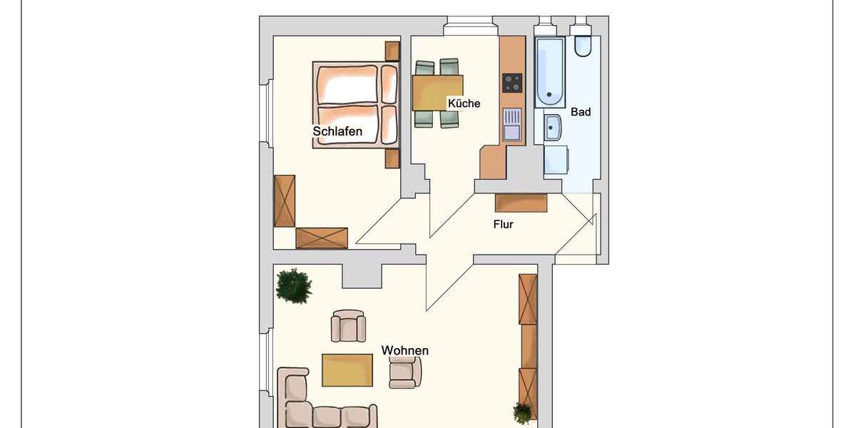 Etagenwohnung Plauen Alt Chrieschwitz - 2 Zimmer, 62 m&sup2;, 29.000&euro; | Angebot:19991828