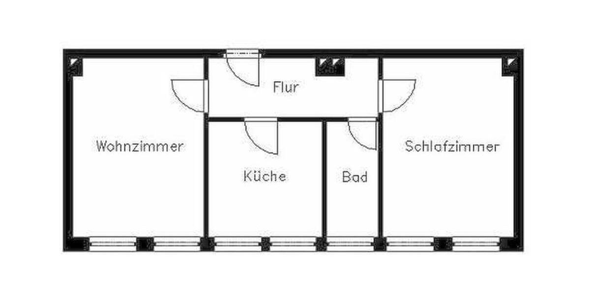 Etagenwohnung Plauen - 2 Zimmer, 51 m&sup2;, 224&euro; | Angebot:25340949
