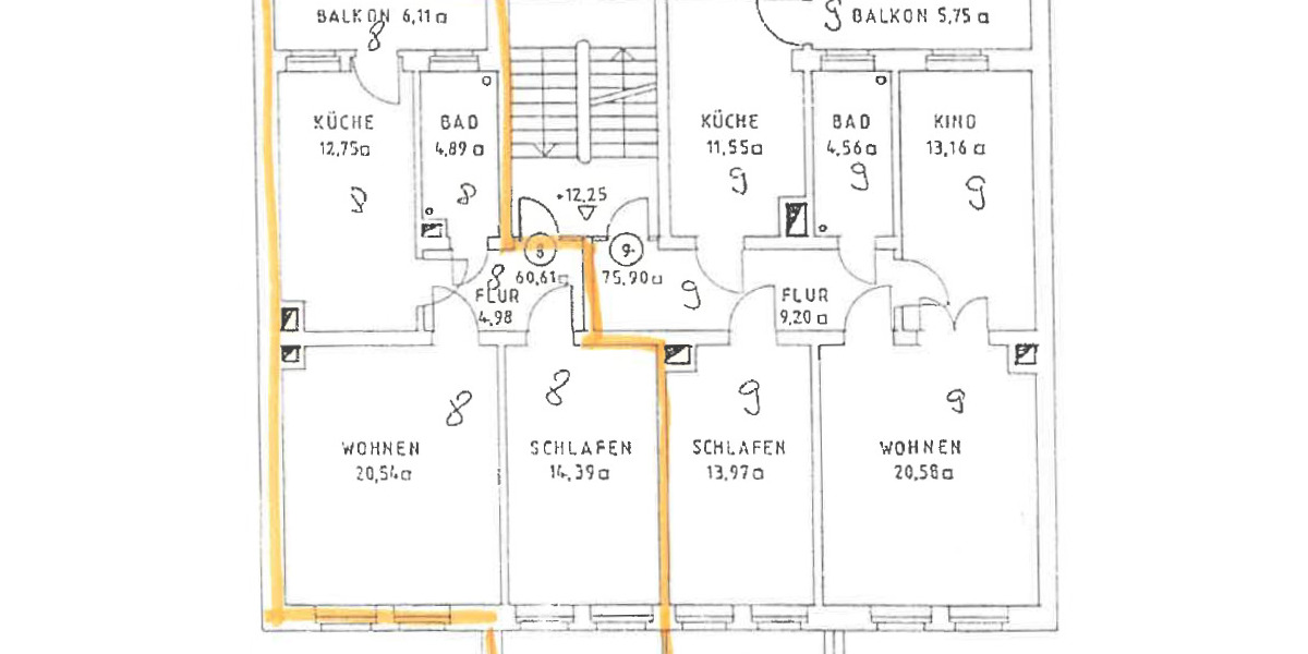 Etagenwohnung Plauen Bahnhofsvorstadt - 2 Zimmer, 61 m&sup2;, 305&euro; | Angebot:23817174