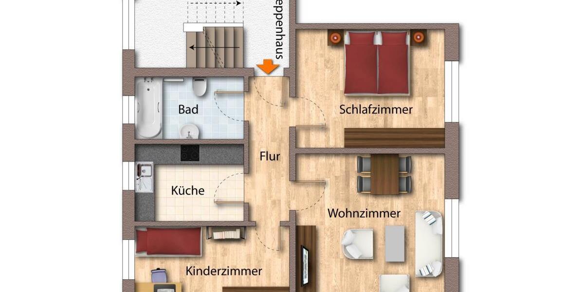 Etagenwohnung Zeulenroda-Triebes Triebes - 3 Zimmer, 58 m&sup2;, 347&euro; | Angebot:24748138