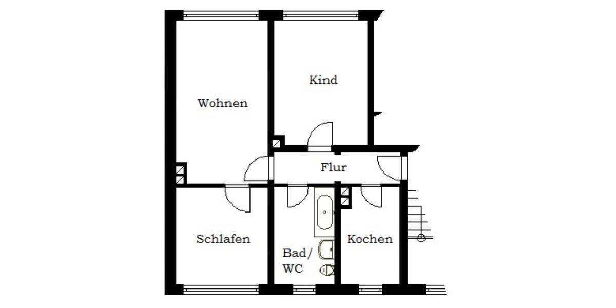 Etagenwohnung Zeulenroda-Triebes Triebes - 3 Zimmer, 67 m&sup2;, 320&euro; | Angebot:25419730