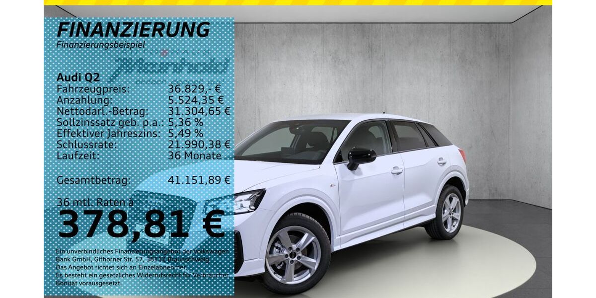 Audi Q2 7.500 km 36.829 &euro; Auerbach/Rebesgrün 08209