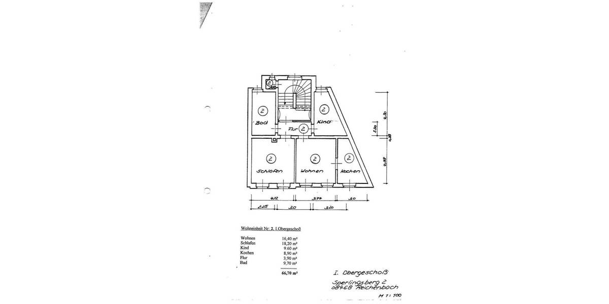 Etagenwohnung Reichenbach im Vogtland Reichenbach - 3 Zimmer, 66 m&sup2;, 400&euro; | Angebot:25769865