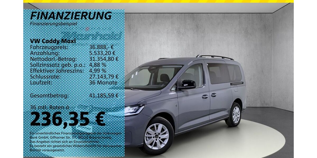 VW Caddy Maxi 1.010 km 35.888 &euro; Auerbach/Rebesgrün 08209