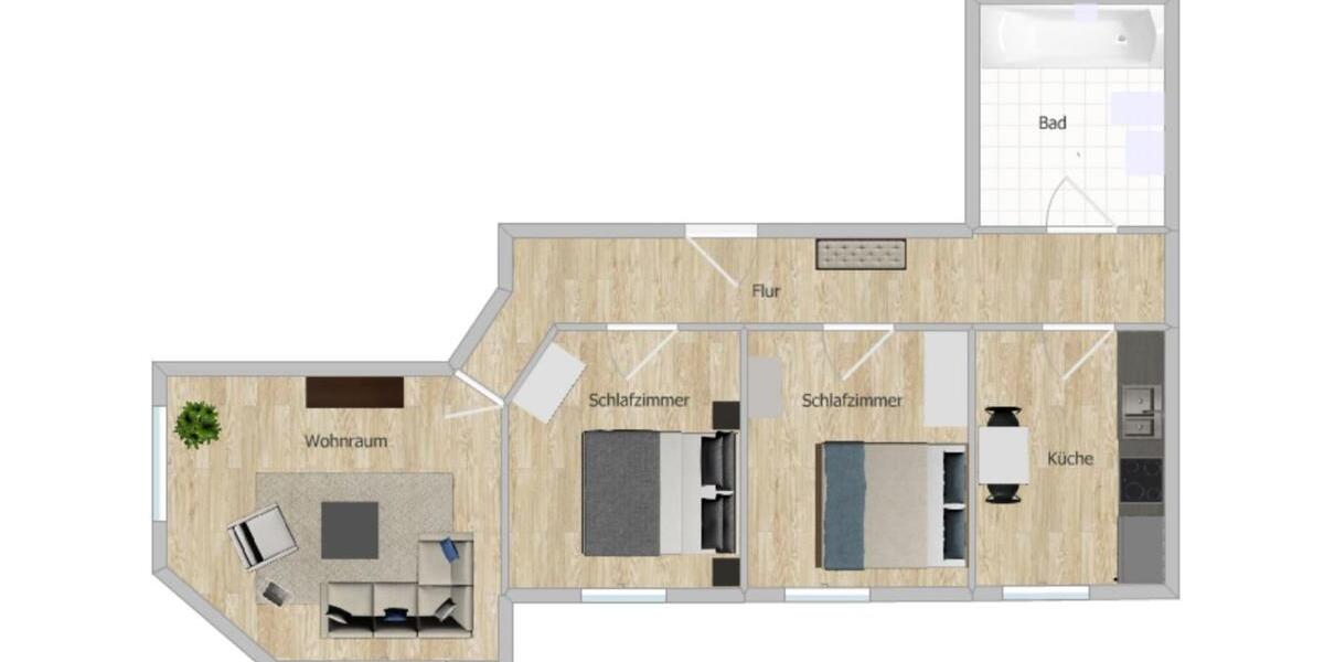 Etagenwohnung Plauen Bahnhofsvorstadt - 4 Zimmer, 77 m&sup2;, 325&euro; | Angebot:23838268