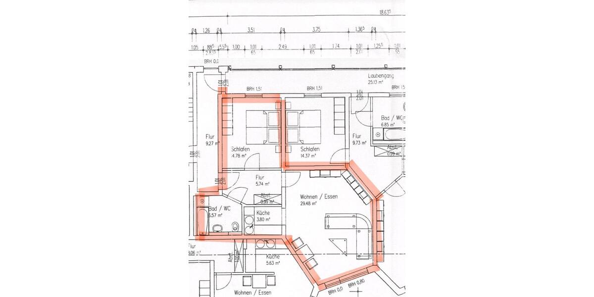 Etagenwohnung Berga/Elster Elster - 2 Zimmer, 61 m&sup2;, 565&euro; | Angebot:25354511