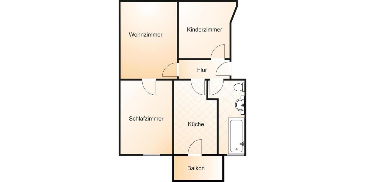 Etagenwohnung Reichenbach im Vogtland Obermylau - 3 Zimmer, 61 m&sup2;, 363&euro; | Angebot:25879864