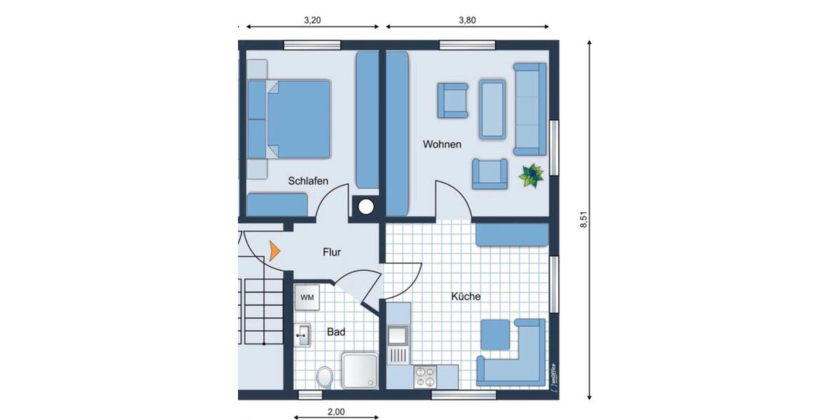 Hochparterre Lengenfeld - 2 Zimmer, 52 m&sup2;, 285&euro; | Angebot:25923553