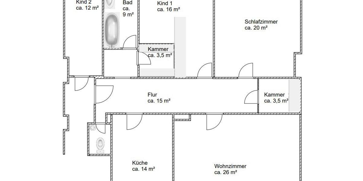 Dachgeschoßwohnung Hof Altstadt - 4 Zimmer, 120 m&sup2;, 650&euro; | Angebot:26038545