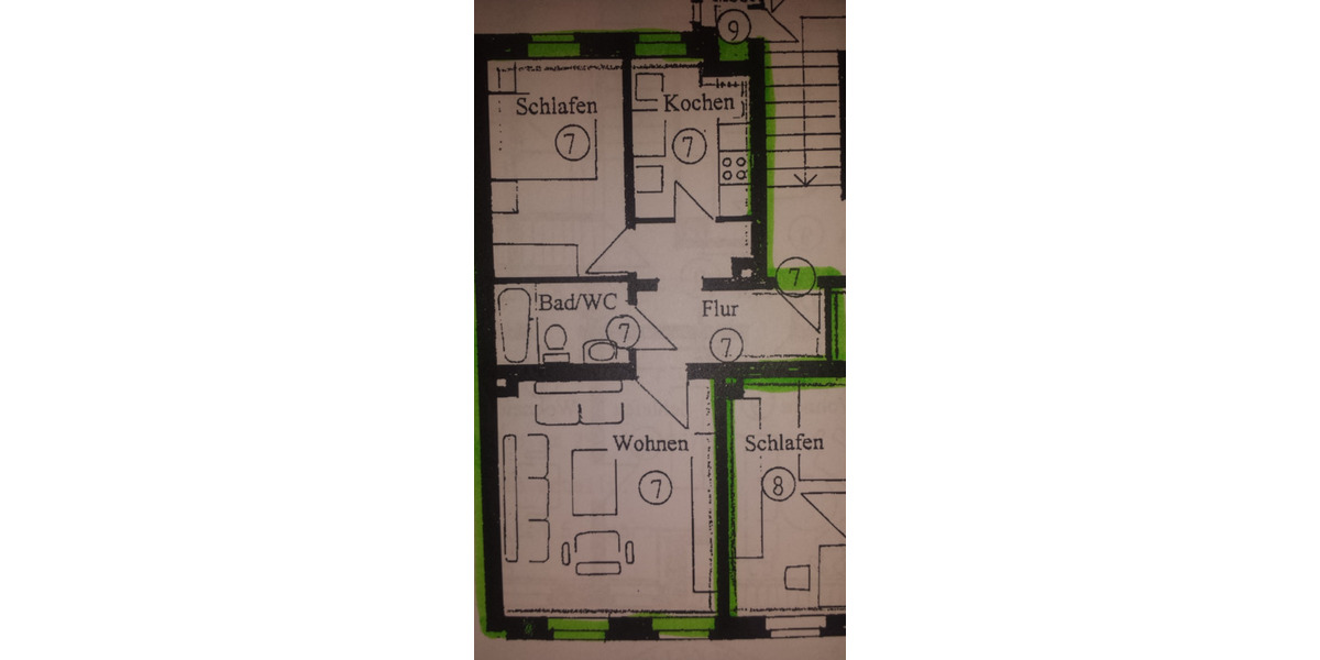Etagenwohnung Plauen Bahnhofsvorstadt - 2 Zimmer, 48 m&sup2;, 216&euro; | Angebot:8859904
