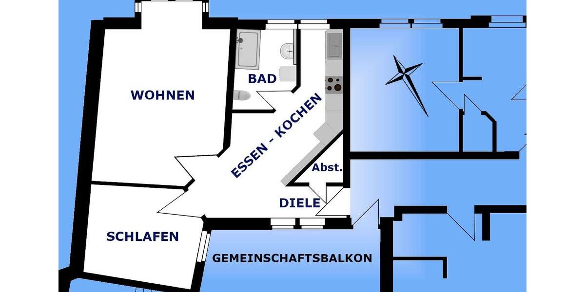 Etagenwohnung Greiz - 2 Zimmer, 68 m&sup2;, 480&euro; | Angebot:24430721