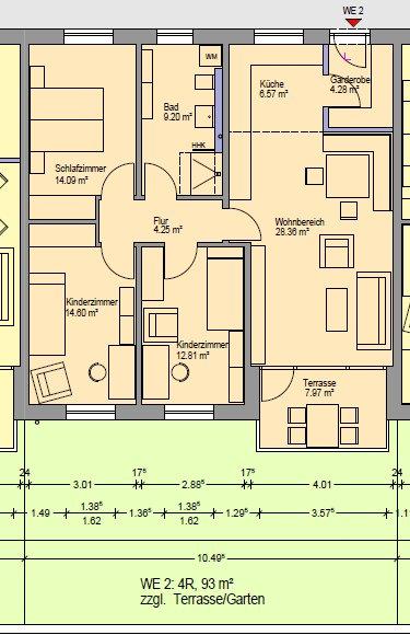 Erdgeschoßwohnung Zeulenroda-Triebes Triebes - 4 Zimmer, 98 m&sup2;, 935&euro; | Angebot:25972171