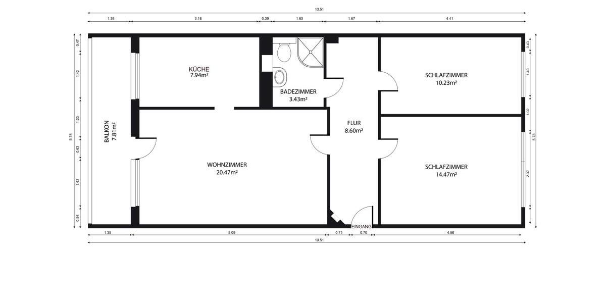 Etagenwohnung Reichenbach im Vogtland - 3 Zimmer, 71 m&sup2;, 380&euro; | Angebot:22696725