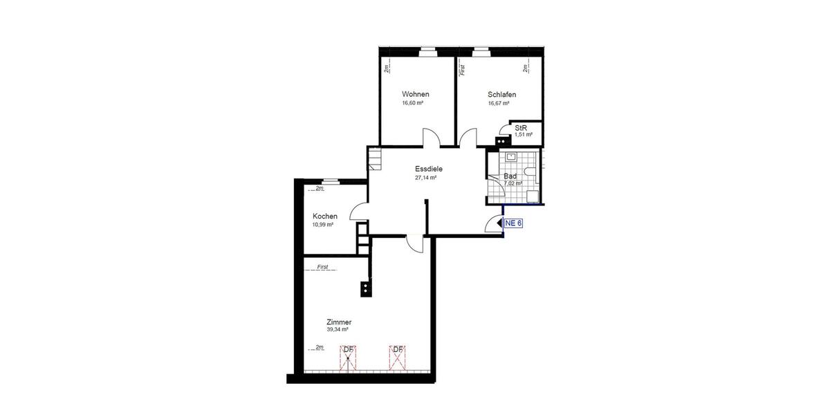 Dachgeschoßwohnung Hof Altstadt - 3 Zimmer, 118 m&sup2;, 660&euro; | Angebot:26038524