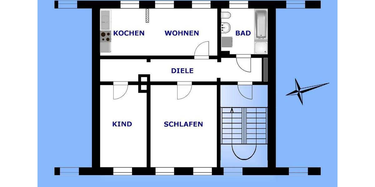 Etagenwohnung Greiz - 3 Zimmer, 75 m&sup2;, 400&euro; | Angebot:24691413