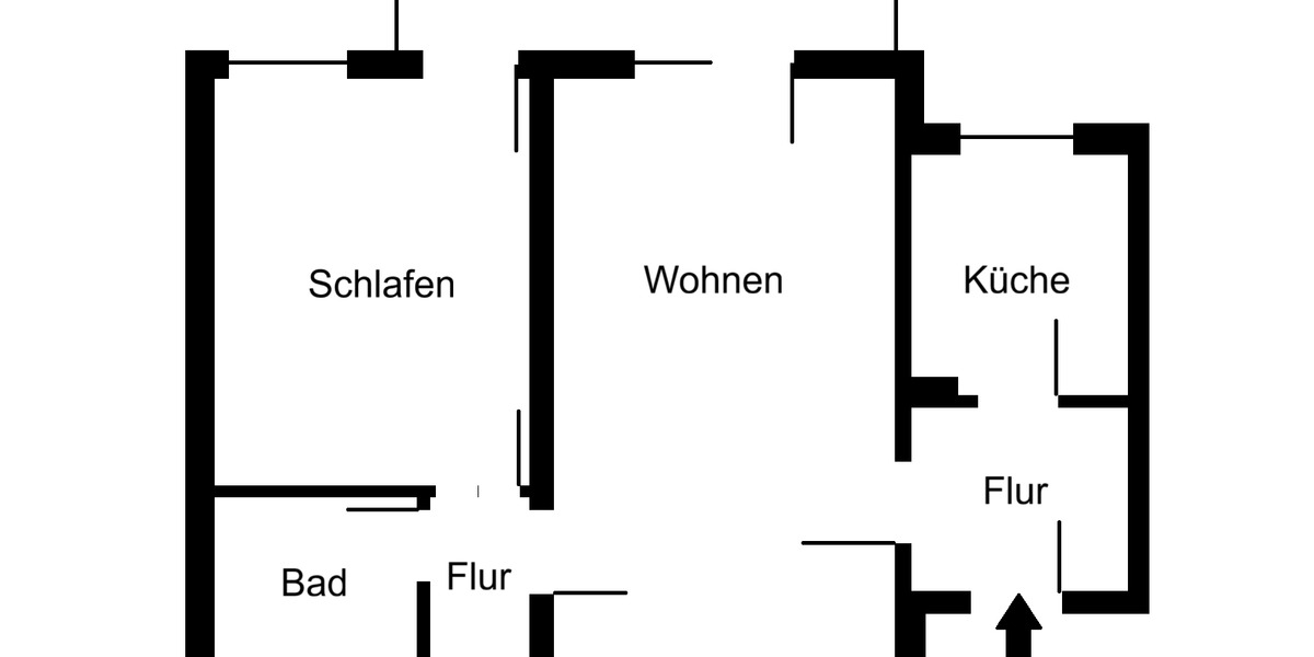 Etagenwohnung Auerbach/Vogtland Vogtland - 2 Zimmer, 59 m&sup2;, 350&euro; | Angebot:23448941