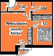 Etagenwohnung Plauen Westend - 2 Zimmer, 46 m&sup2;, 354&euro; | Angebot:25741702