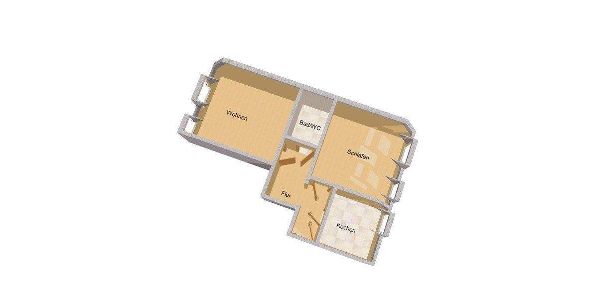 Etagenwohnung Plauen Preißelpöhl - 2 Zimmer, 52 m&sup2;, 215&euro; | Angebot:25879121