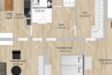 Wohnung Rehau - 3 Zimmer, 78 m&sup2;, 500&euro; | Angebot:26643626