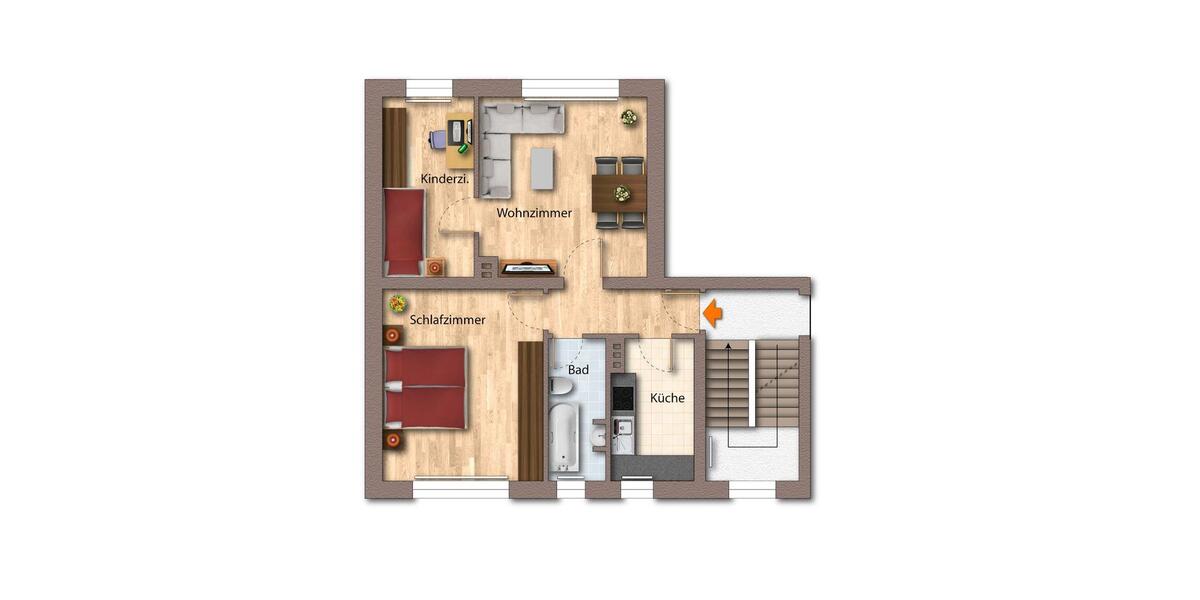 Etagenwohnung Zeulenroda-Triebes Triebes - 3 Zimmer, 59 m&sup2;, 310&euro; | Angebot:25880872