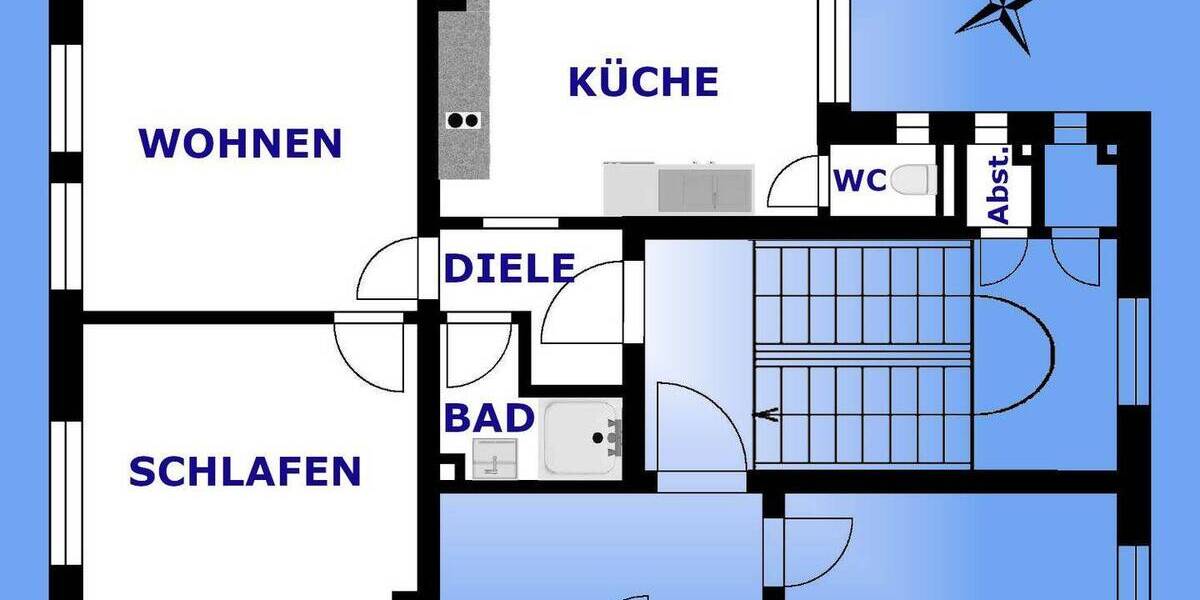 Etagenwohnung Greiz - 2 Zimmer, 52 m&sup2;, 337&euro; | Angebot:26202254