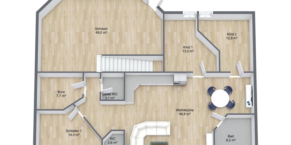 Terrassenwohnung Auerbach/Vogtland Vogtland - 6 Zimmer, 175 m&sup2;, 1.300&euro; | Angebot:26048422