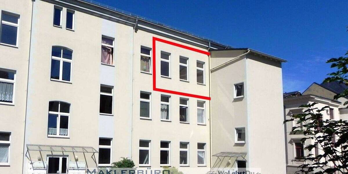 Etagenwohnung Greiz Irchwitz - 2 Zimmer, 62 m&sup2;, 309&euro; | Angebot:25983385