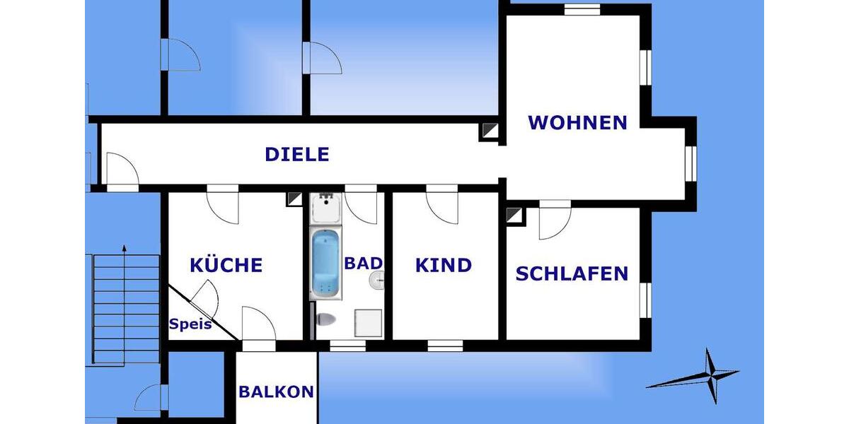 Etagenwohnung Greiz - 3 Zimmer, 86 m&sup2;, 430&euro; | Angebot:25329507