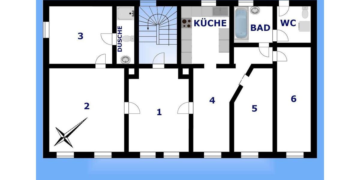 Etagenwohnung Greiz - 5 Zimmer, 120 m&sup2;, 650&euro; | Angebot:23184087