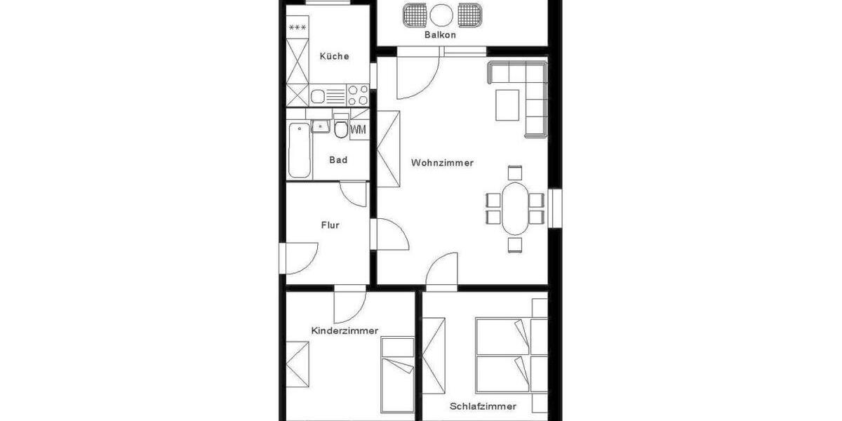 Etagenwohnung Plauen Altstadt - 3 Zimmer, 68 m&sup2;, 332&euro; | Angebot:25307855