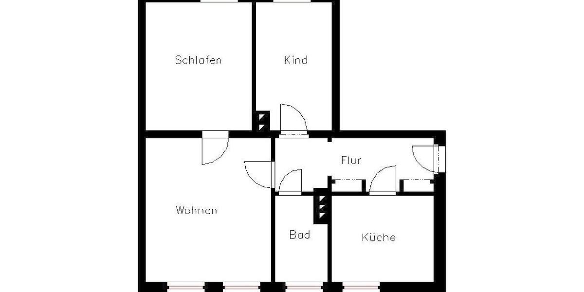 Etagenwohnung Plauen - 3 Zimmer, 65 m&sup2;, 262&euro; | Angebot:24144479