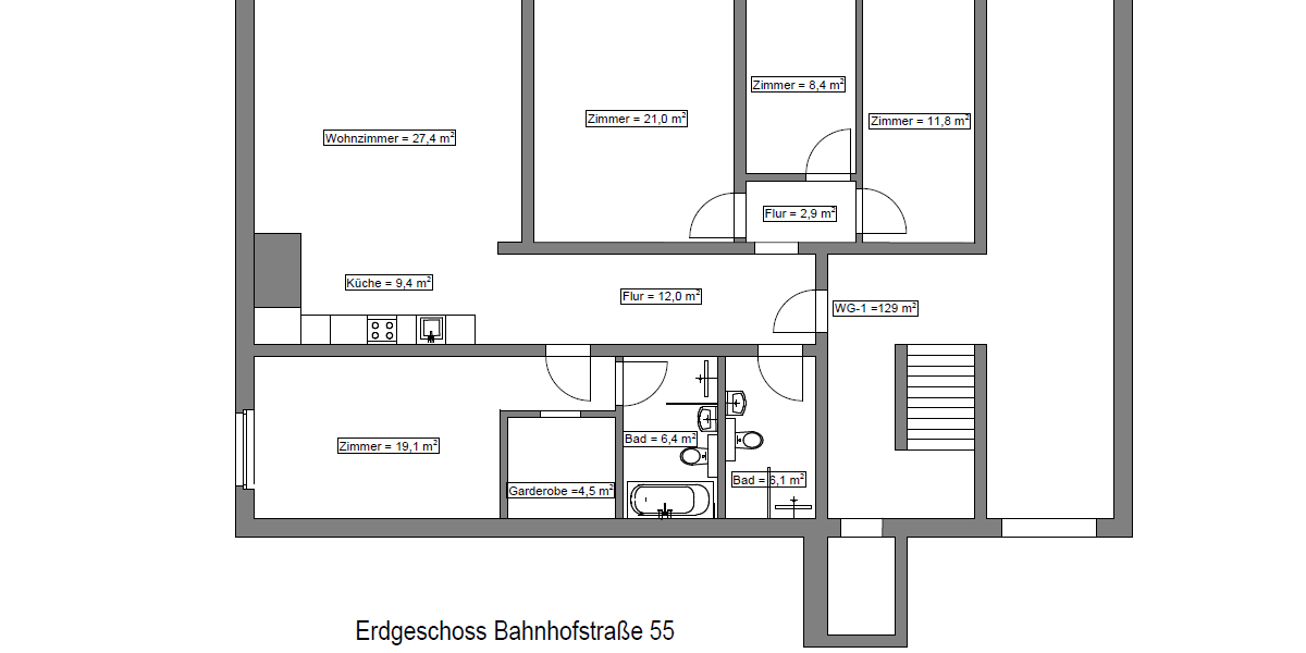 Ab 01.10. großzügig Wohnen in FalkensteinVogtl. - Erstbezug nach hochwertiger Sanierung! - Erdgeschoßwohnung Falkenstein | Angebot:27085313