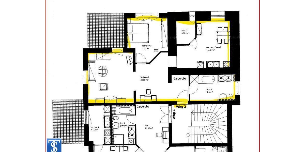 Etagenwohnung Reichenbach im Vogtland - 2.5 Zimmer, 83 m&sup2;, 414&euro; | Angebot:24214762