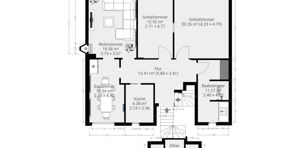 Dachgeschoßwohnung Plauen Altstadt - 5 Zimmer, 130 m&sup2;, 1.000&euro; | Angebot:25999918