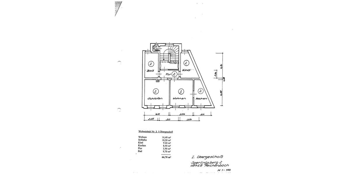 Etagenwohnung Reichenbach im Vogtland - 3 Zimmer, 67 m&sup2;, 400&euro; | Angebot:25217564