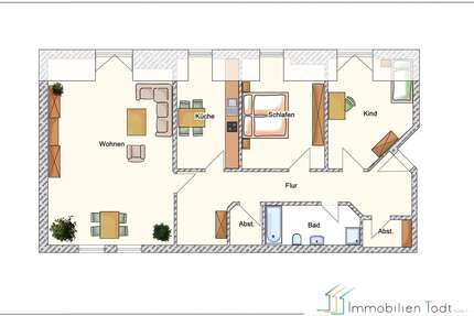 Wohnung Plauen Altstadt - 3 Zimmer, 108 m&sup2;, 589&euro; | Angebot:23691419