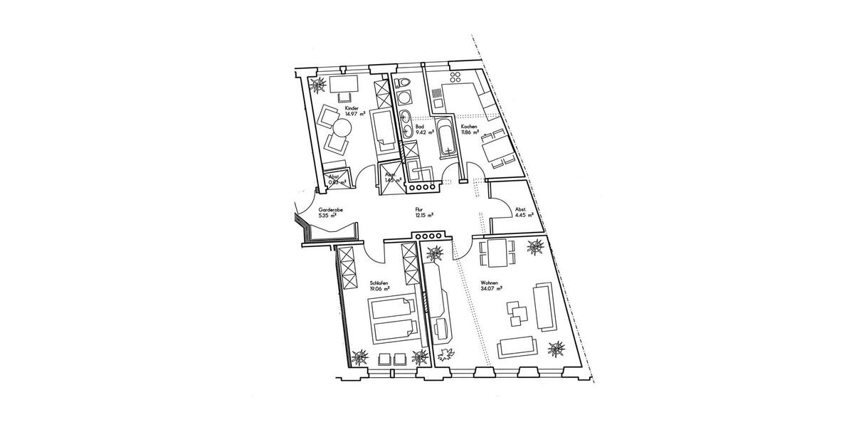 Etagenwohnung Hof Altstadt - 3 Zimmer, 110 m&sup2;, 690&euro; | Angebot:25180207