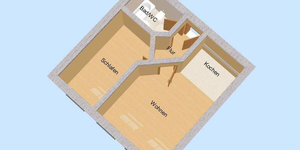 Etagenwohnung Plauen Stadtmitte - 2 Zimmer, 41 m&sup2;, 215&euro; | Angebot:26731328