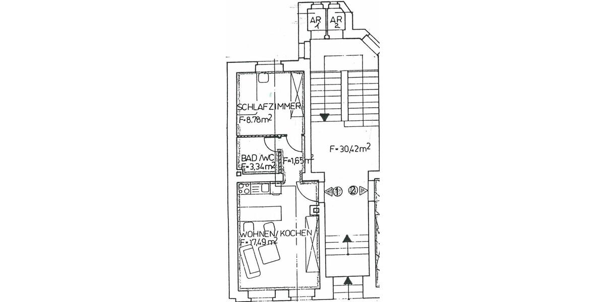Etagenwohnung Plauen Altstadt - 2 Zimmer, 32 m&sup2;, 200&euro; | Angebot:24422933