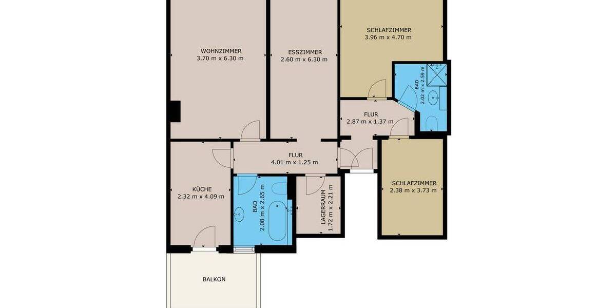 Etagenwohnung Plauen Reusa - 4 Zimmer, 102 m&sup2;, 590&euro; | Angebot:25741700