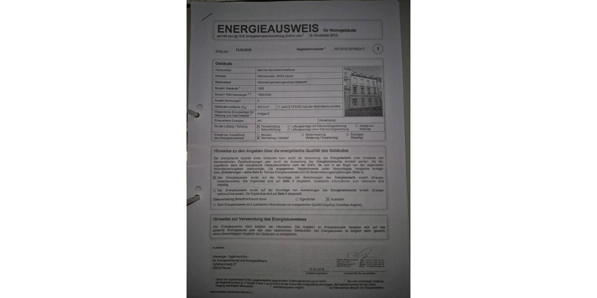 Erdgeschoßwohnung Plauen Bahnhofsvorstadt - 2 Zimmer, 58 m&sup2;, 34.500&euro; | Angebot:24877121