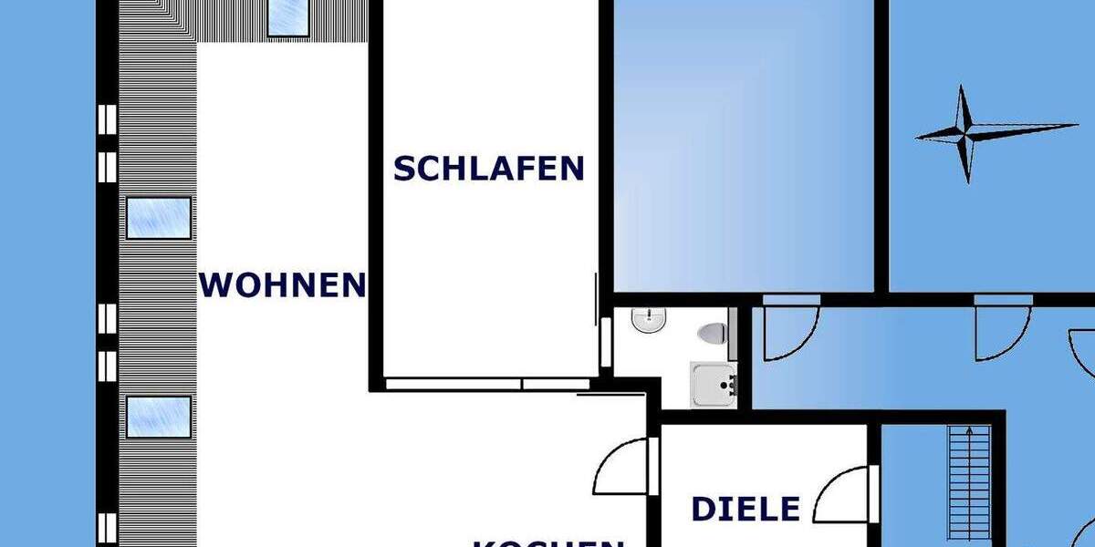 Etagenwohnung Greiz Irchwitz - 2 Zimmer, 60 m&sup2;, 300&euro; | Angebot:25665939